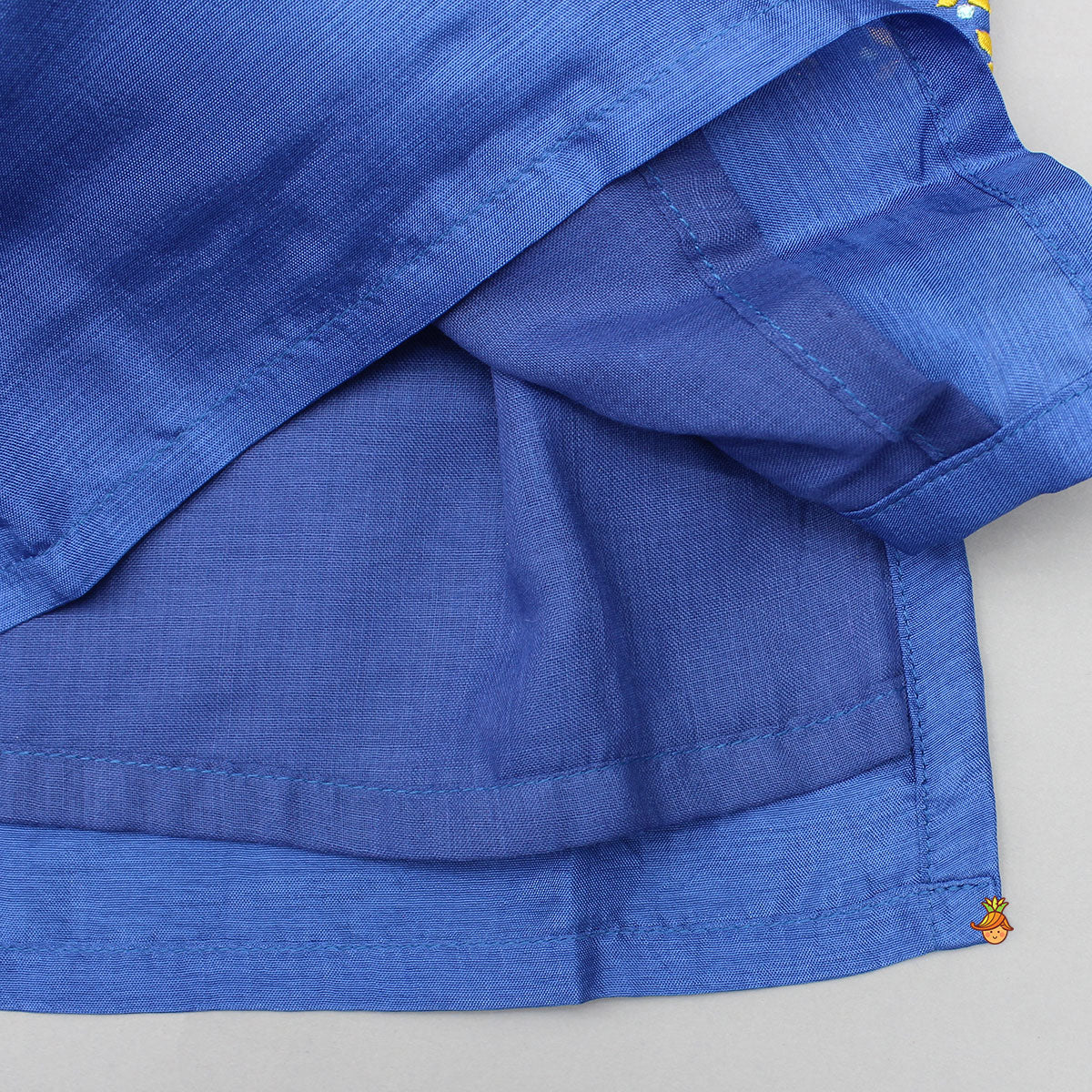 Blue Embroidered Jacket With Kurta And Pyjama - Image 7