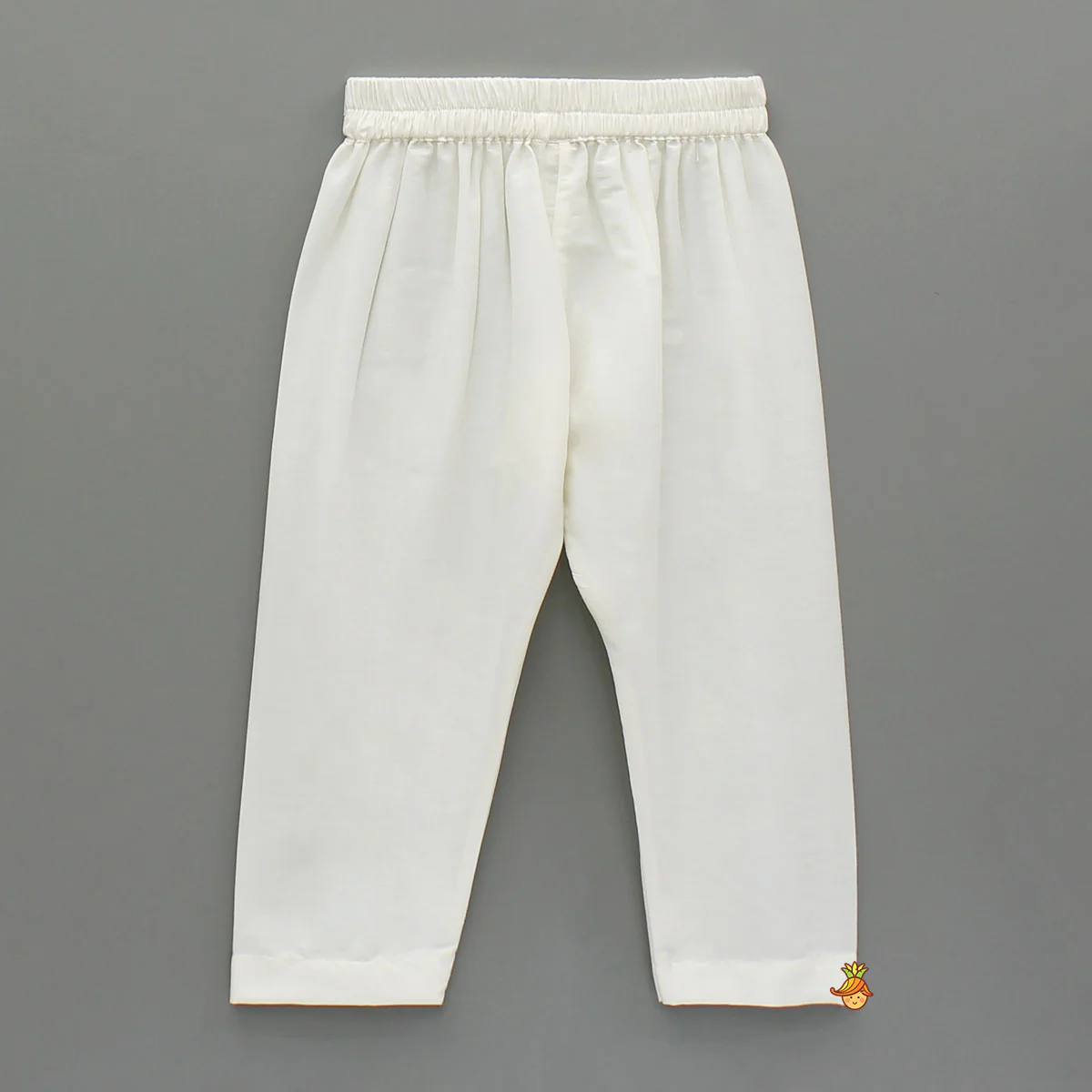 Blue Embroidered Silk Kurta And White Pyjama - Image 4