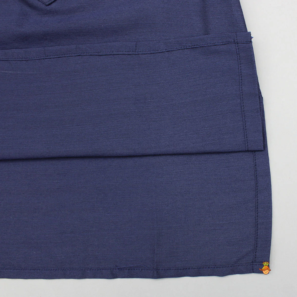 Ethnic Kurta With Diagonal Button Detail Jacket And Pyjama - Image 7