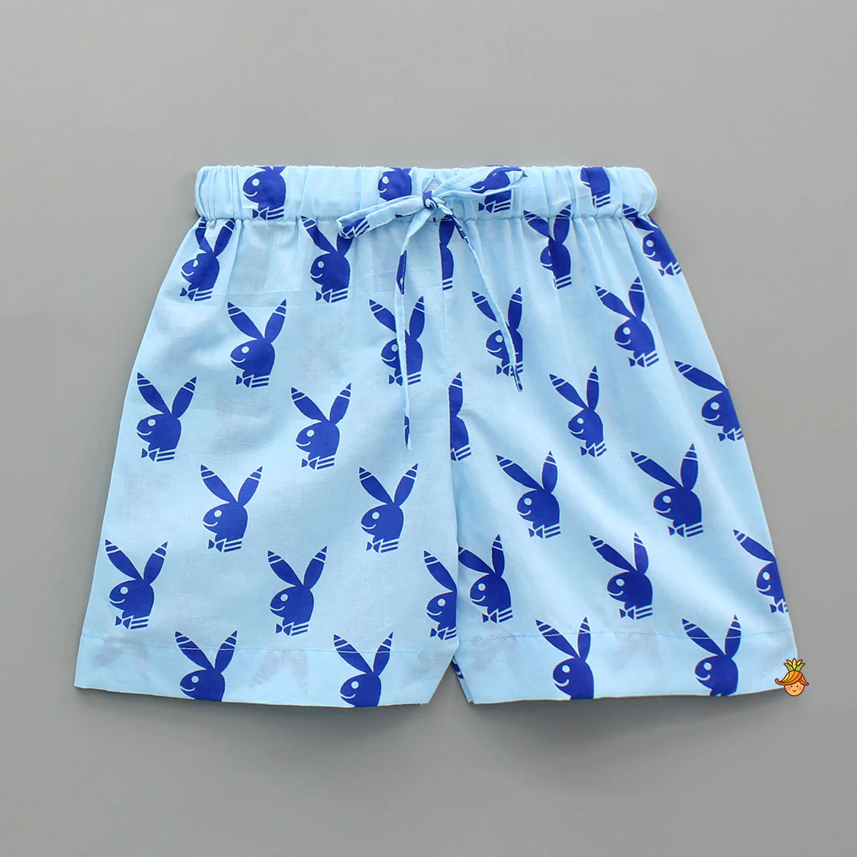 Blue Printed Cotton Sleepwear - Image 4