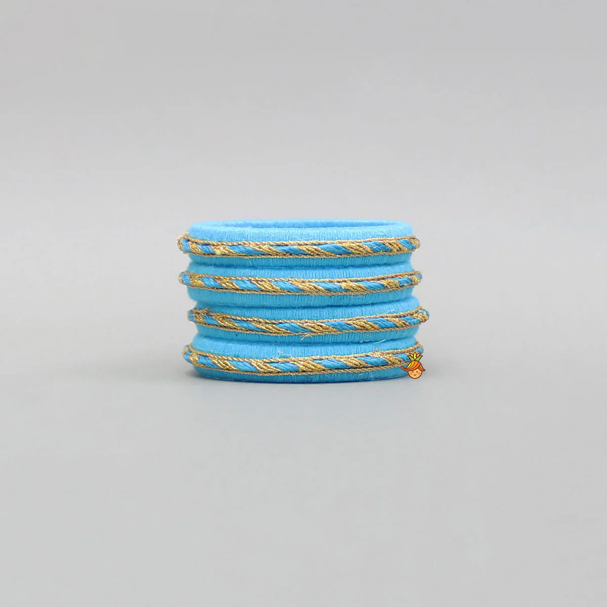 Blue Thread And Lace Detailed Bangles Set