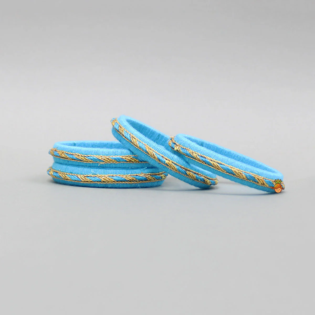 Blue Thread And Lace Detailed Bangles Set - Image 2