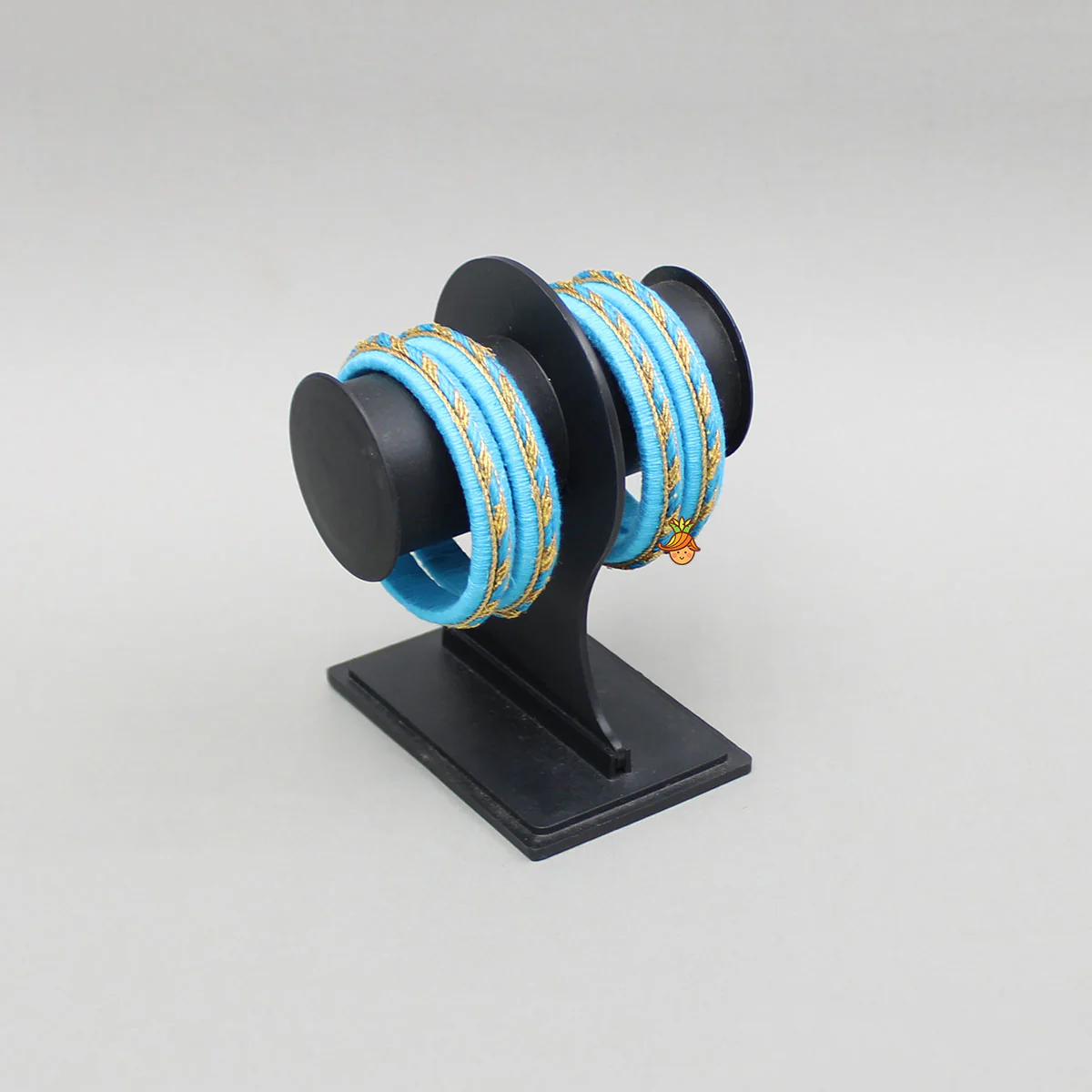 Blue Thread And Lace Detailed Bangles Set - Image 4