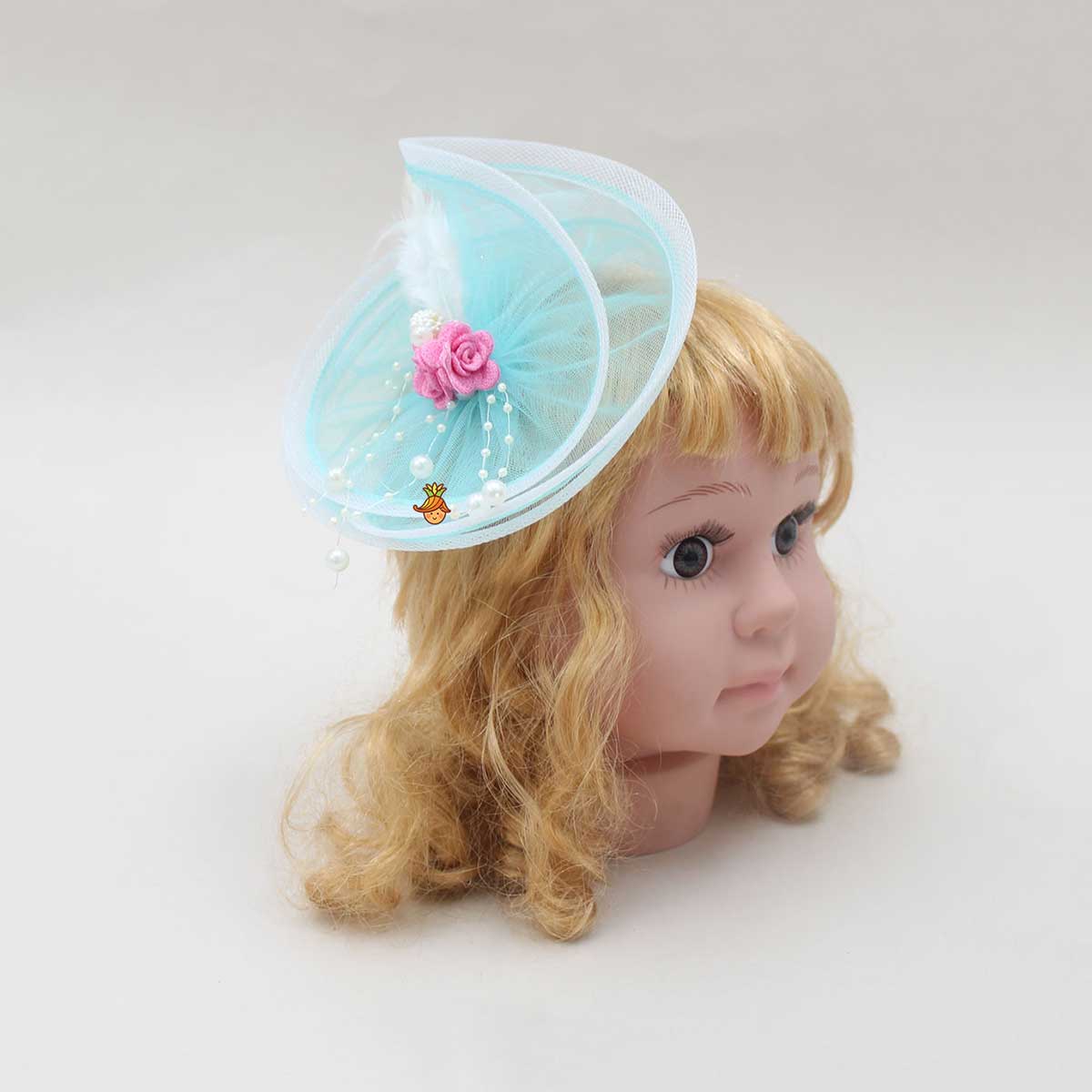 Blue Twisted Rose Hair Clip - Image 3