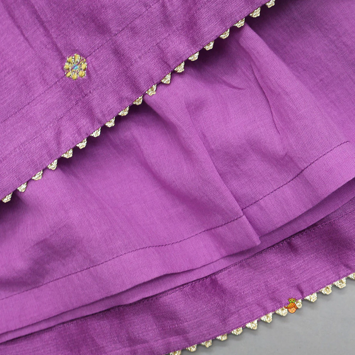 Booti Work Kurti And Sharara With Scalloped Dupatta - Image 6