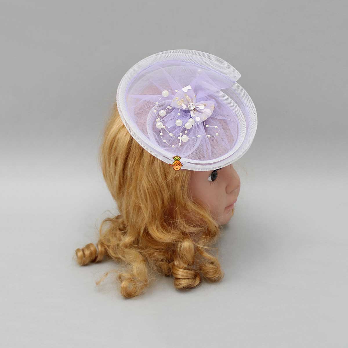 Bowie Twisted Lavender Pearl String Hair Clip - Image 3