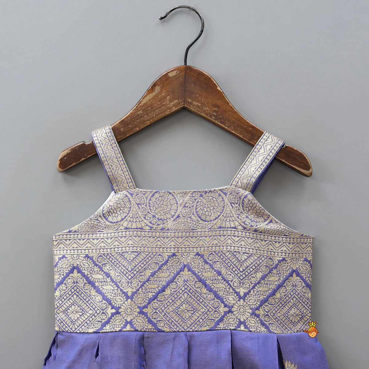 Brocade-Embellished Strappy Sheen Kurti - Image 3