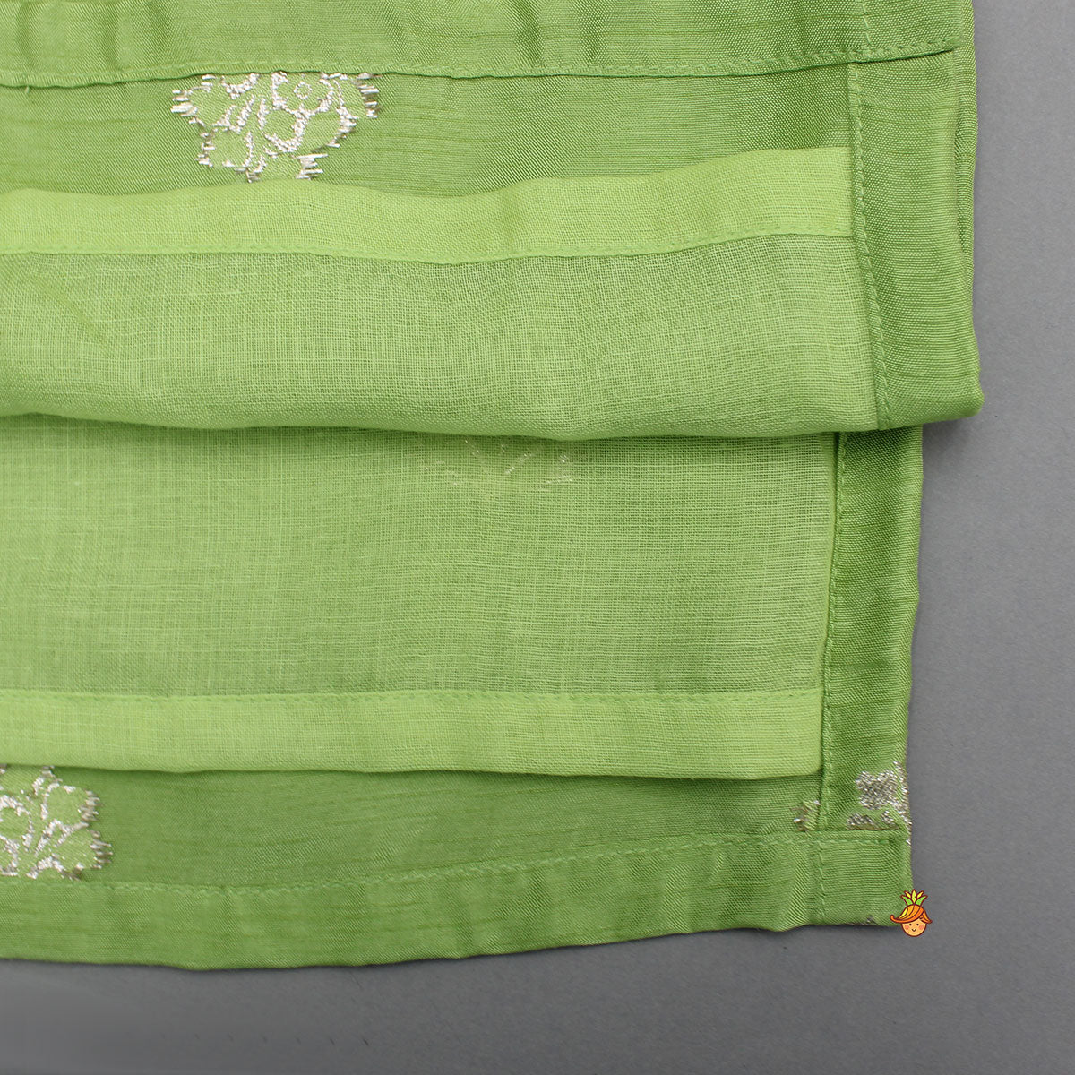 Brocade Green Kurta And Pyjama - Image 5