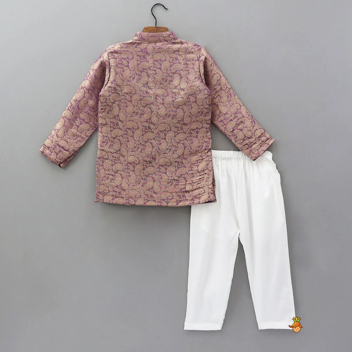 Brocade Kurta With White Pyjama - Image 2