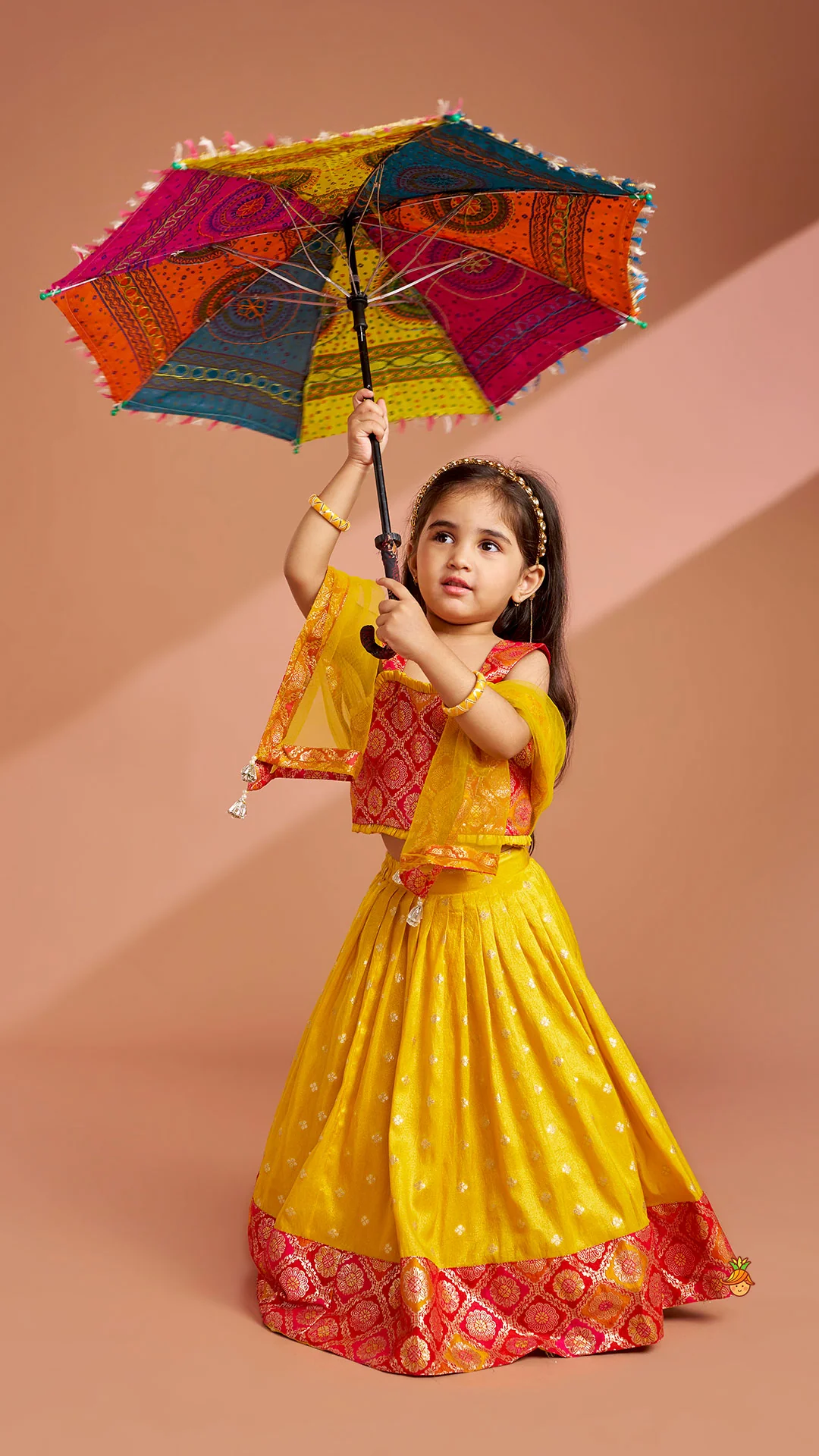 Brocade Top With Lehenga And Dupatta - Image 4