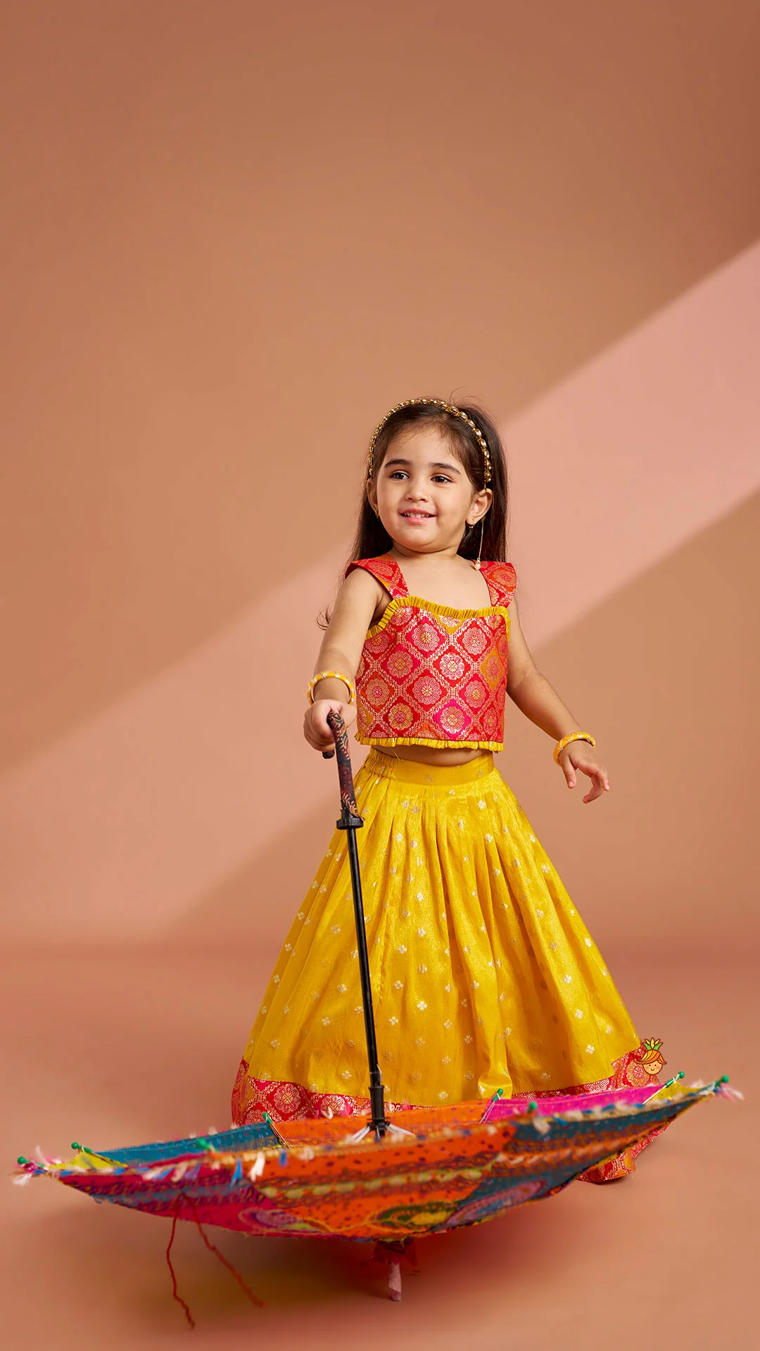 Brocade Top With Lehenga And Dupatta - Image 5