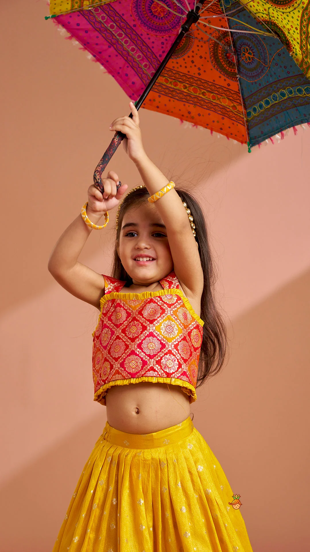 Brocade Top With Lehenga And Dupatta - Image 7