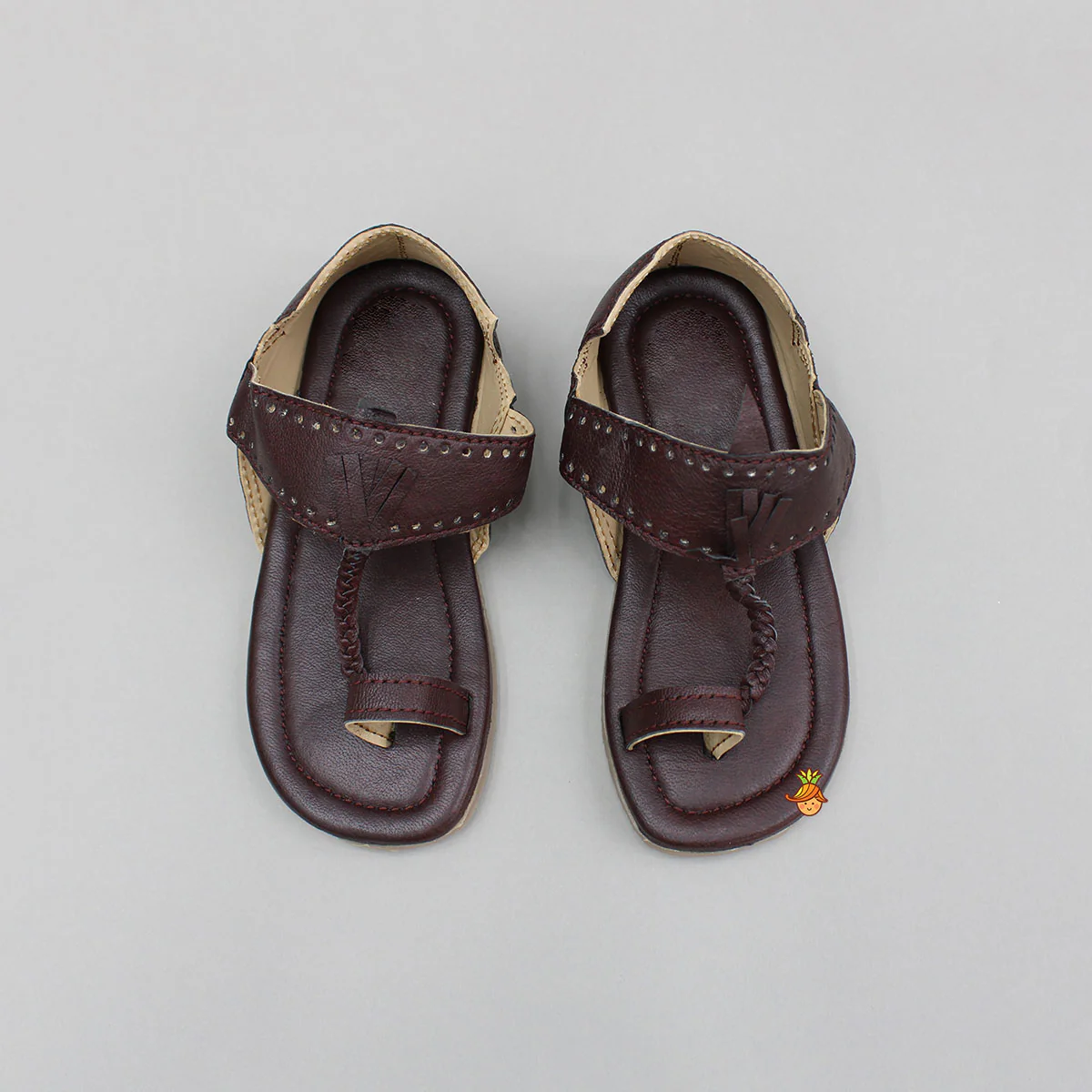 Brown Braided Kolhapuri Flats - Image 3