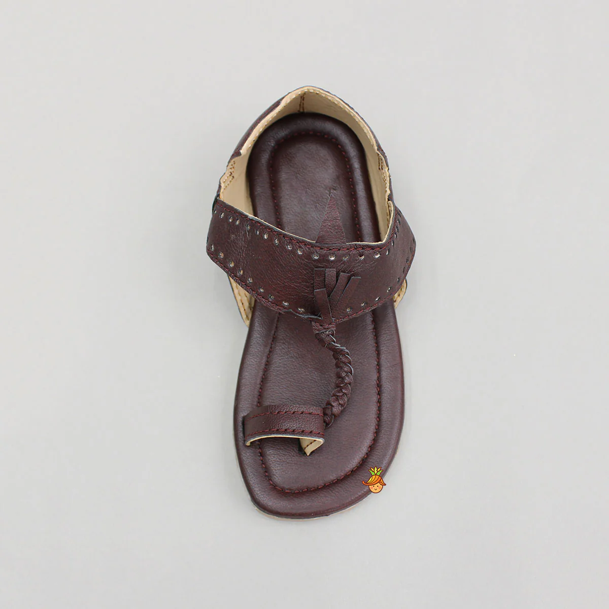 Brown Braided Kolhapuri Flats - Image 4