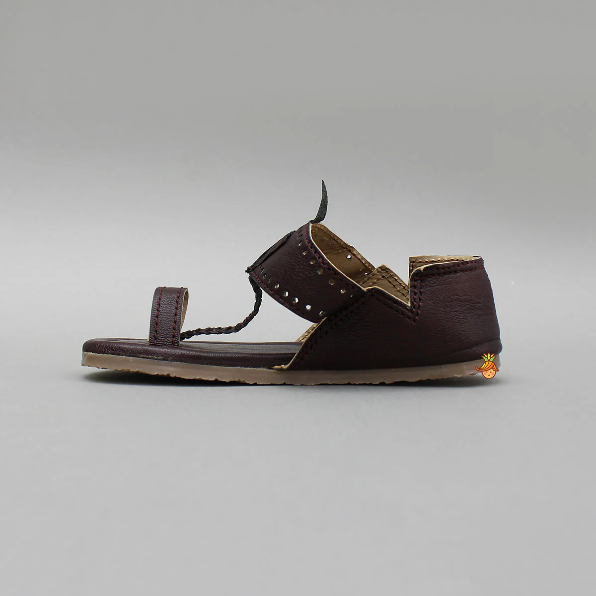 Brown Braided Kolhapuri Flats - Image 5