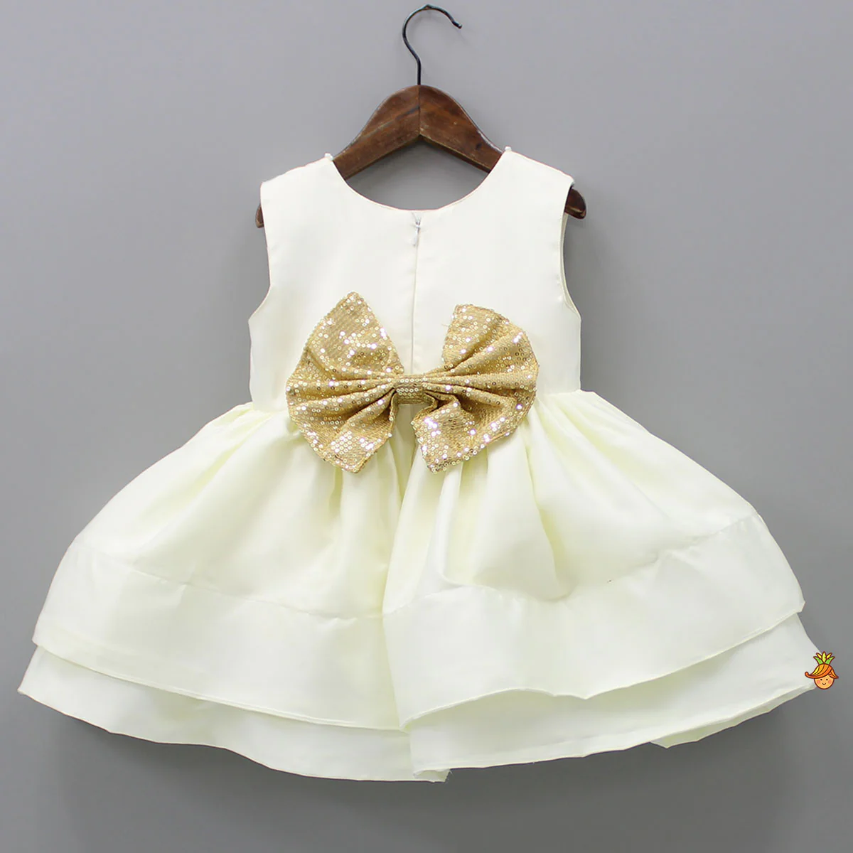Butterfly Detail Layered Dress With Detachable Back Bow - Image 2