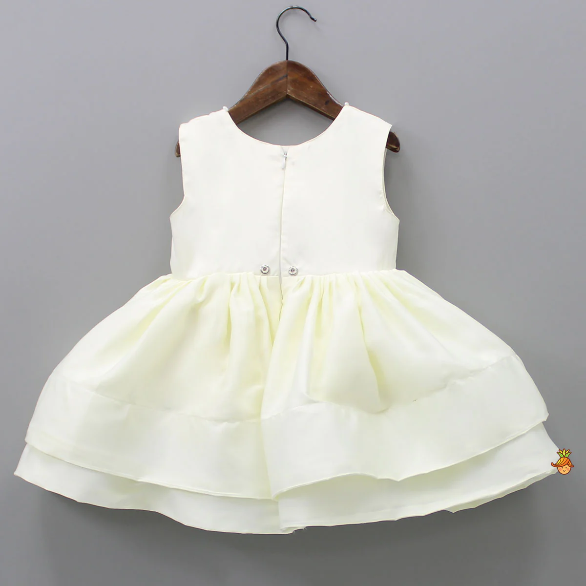 Butterfly Detail Layered Dress With Detachable Back Bow - Image 3