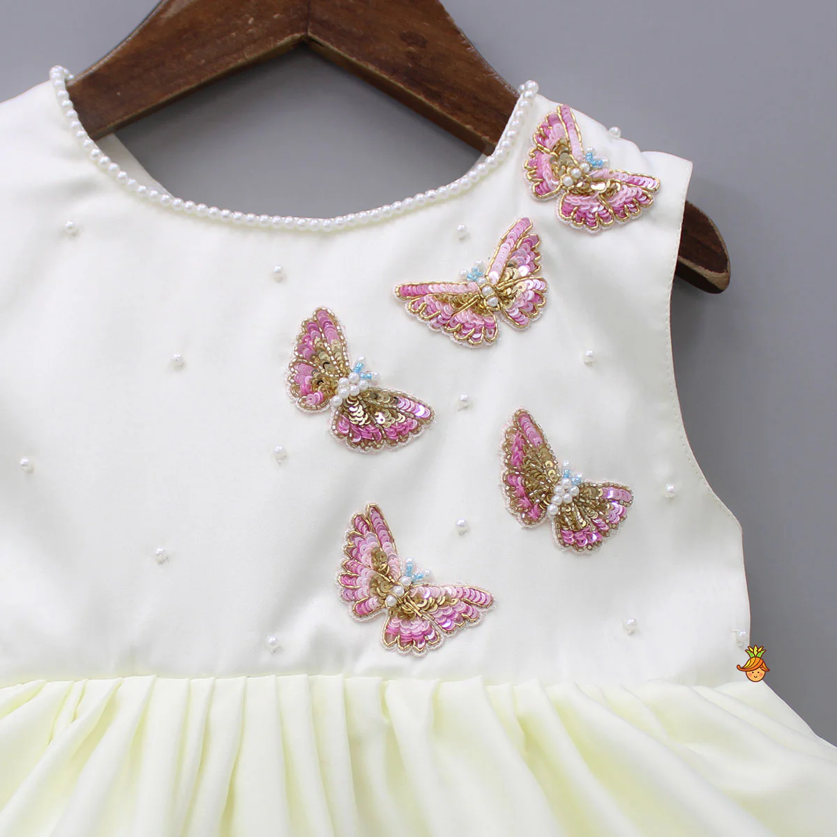 Butterfly Detail Layered Dress With Detachable Back Bow - Image 4