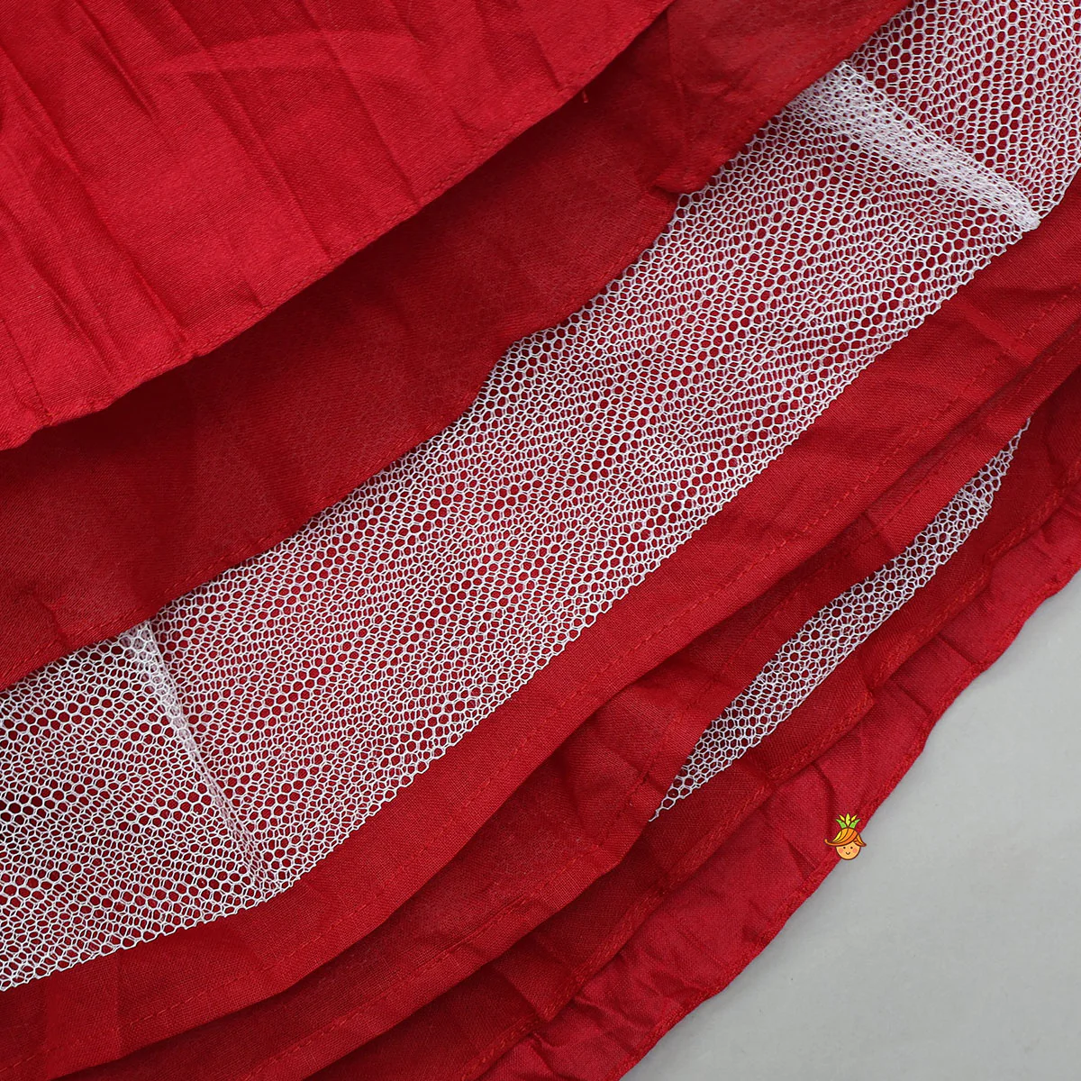 Cape Style Hand Embroidered Top And Pleated Lehenga - Image 6