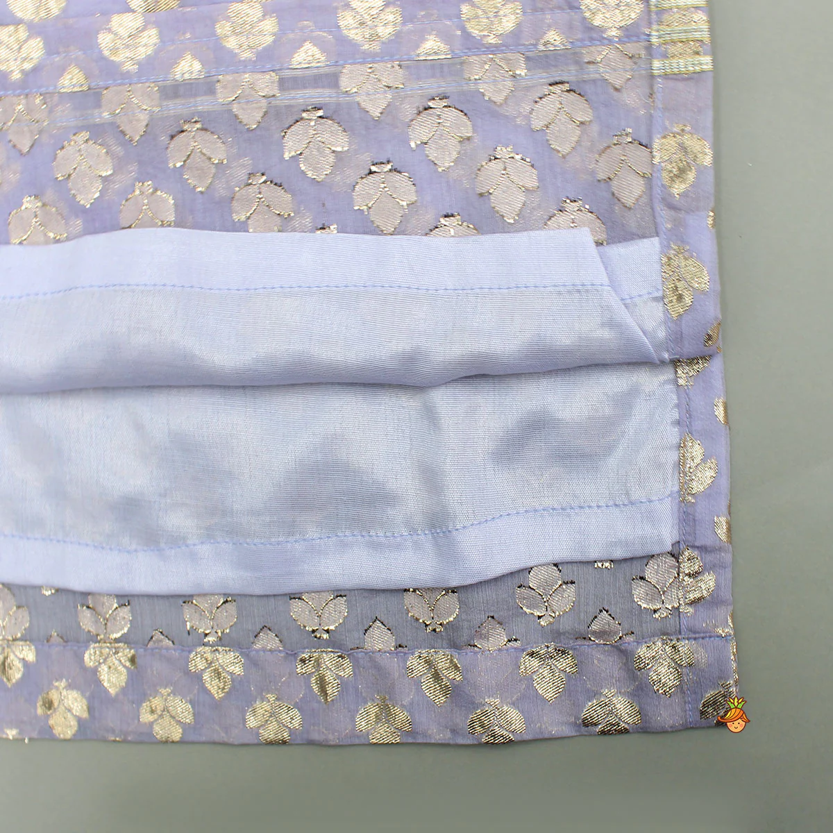 Chanderi Embroidered Kurti With Palazzo And Dupatta - Image 6