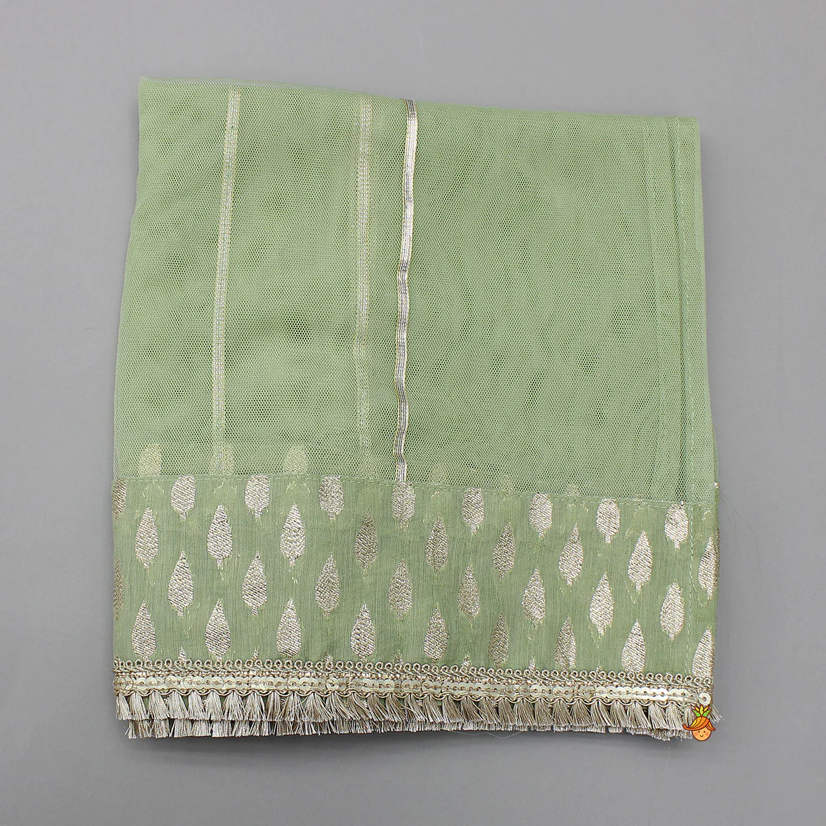 Chanderi Printed Long Kurti And Pant With Dupatta - Image 12