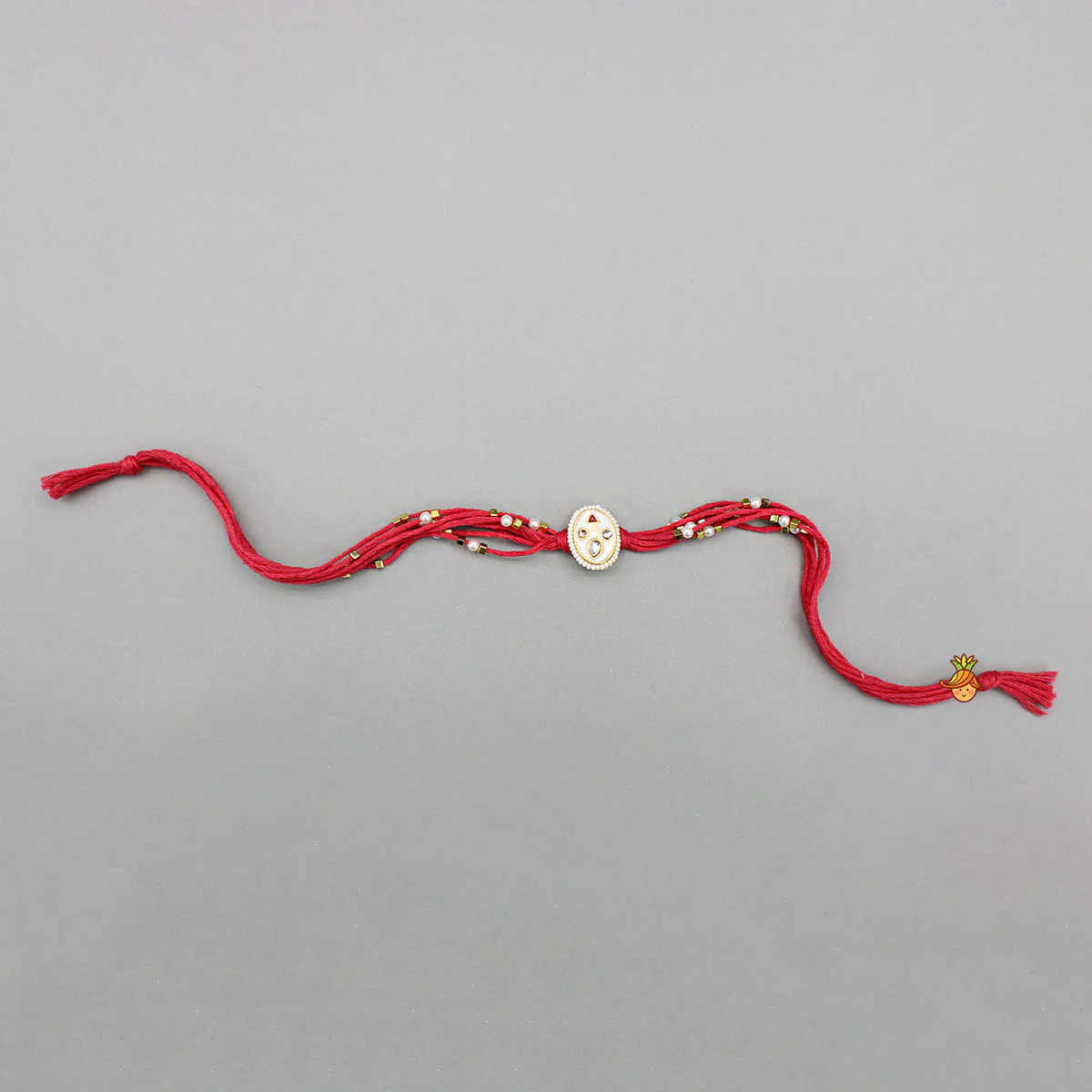 Charm-Detailed Red Rakhi
