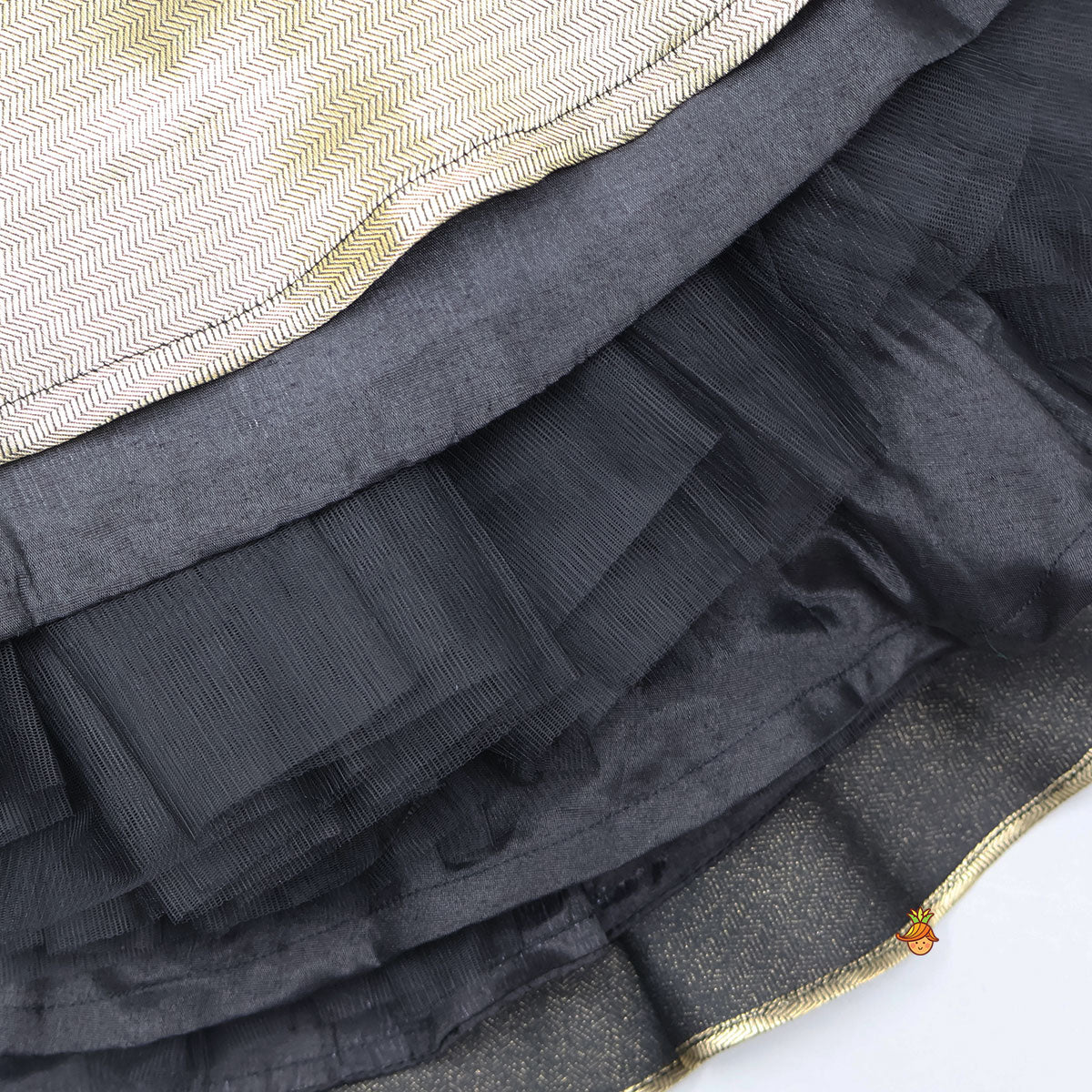 Charming Drape Top With Triple-Layered Lehenga - Image 5