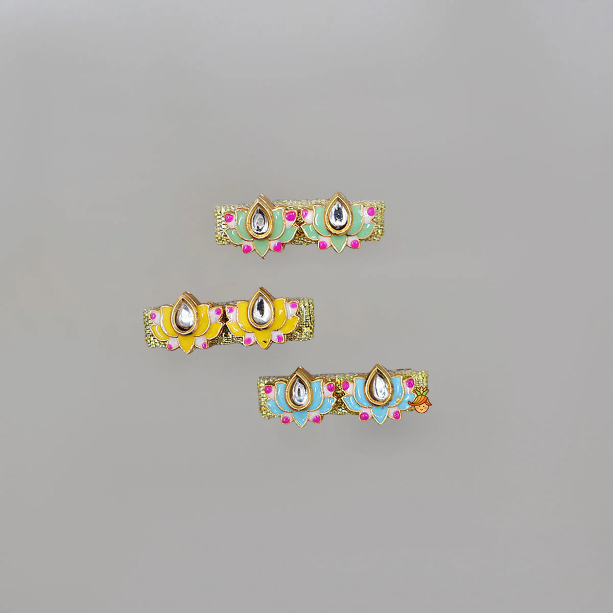 Charming Lotus Hair Clips - Set Of 3