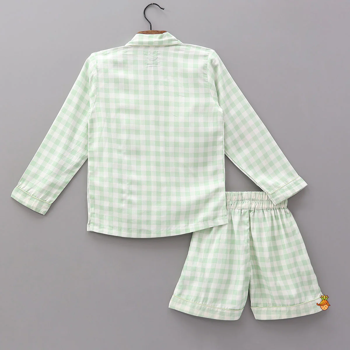 Checkered Print Bamboo Fabric Sleepwear Set - Image 2