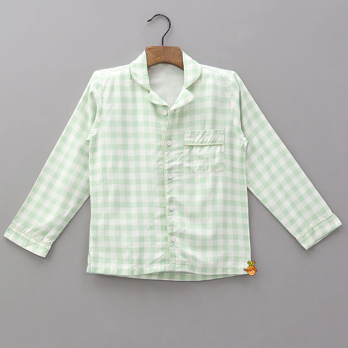 Checkered Print Bamboo Fabric Sleepwear Set - Image 3