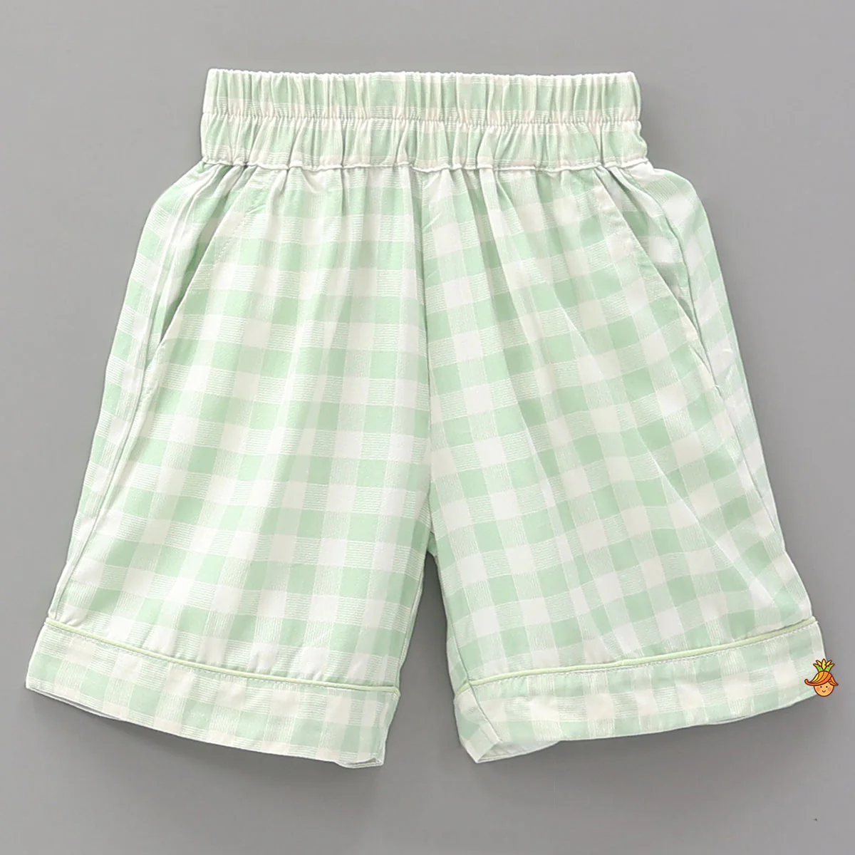 Checkered Print Bamboo Fabric Sleepwear Set - Image 4