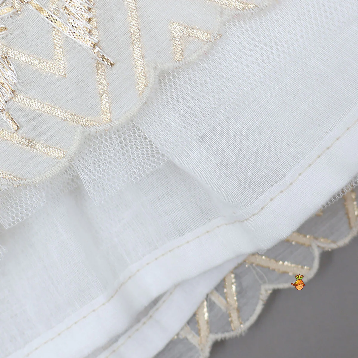 Chevron Detailed Top And Gota Work Lehenga - Image 6