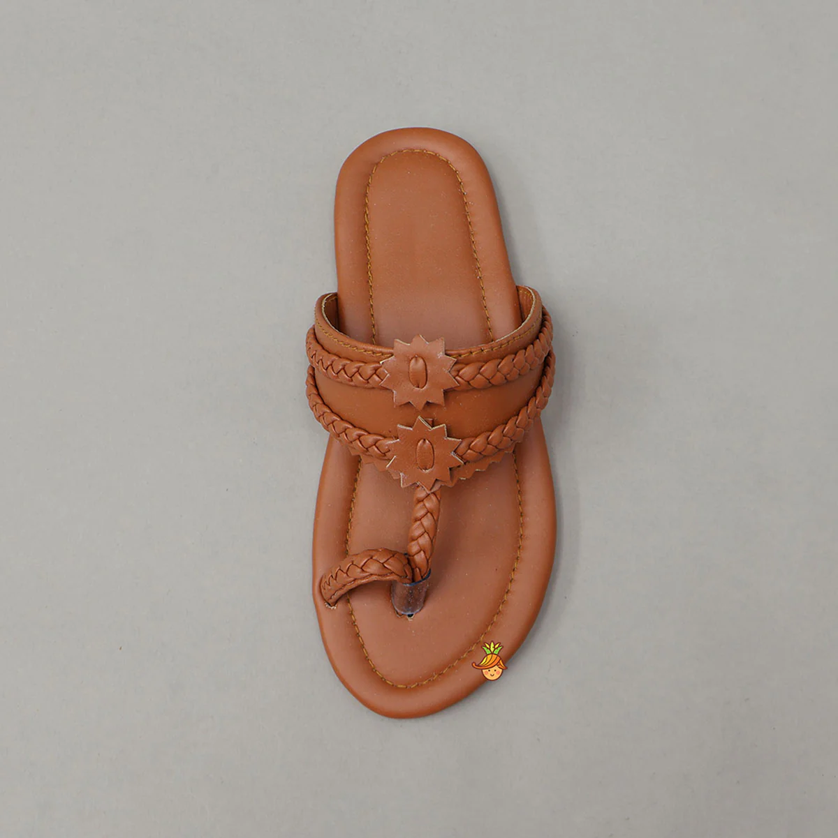 Classic Kolhapuri Flats With Braided Detailing - Image 4