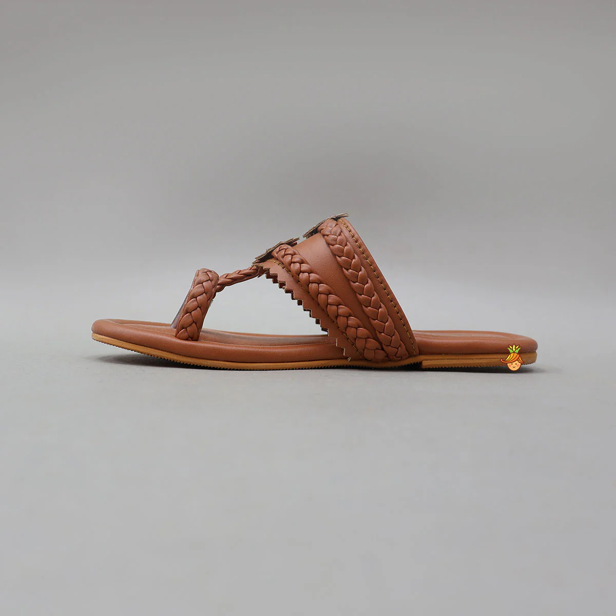 Classic Kolhapuri Flats With Braided Detailing - Image 5