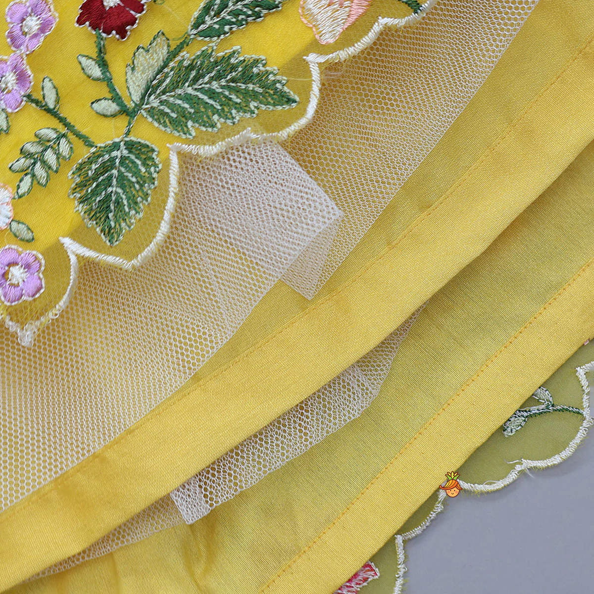 Collar Neck Front-Open Top And Heavy Embroidered Lehenga - Image 6