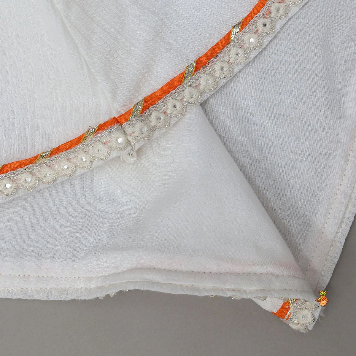 Colourful Pom Pom?Enhanced Top And Palazzo-Style Pant With Contrasting Dupatta - Image 6