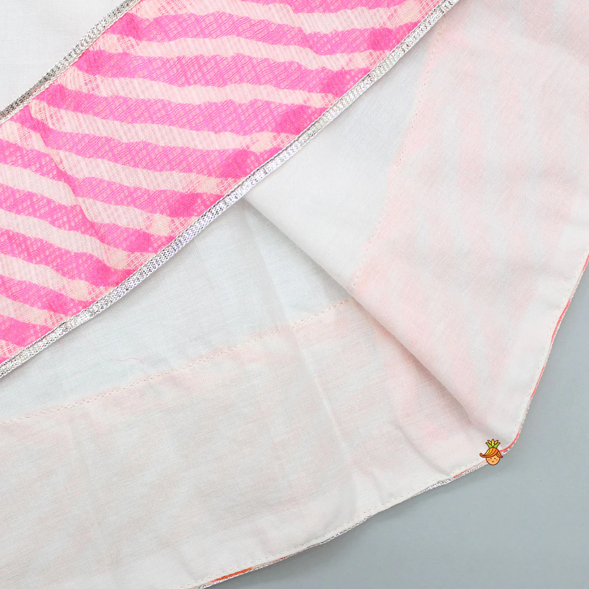 Cotton Kurti With Stripe Leheriya Jacket - Image 6