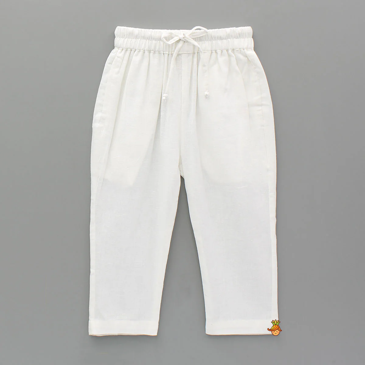 Cotton Lurex Striped White Kurta And Pyjama - Image 4