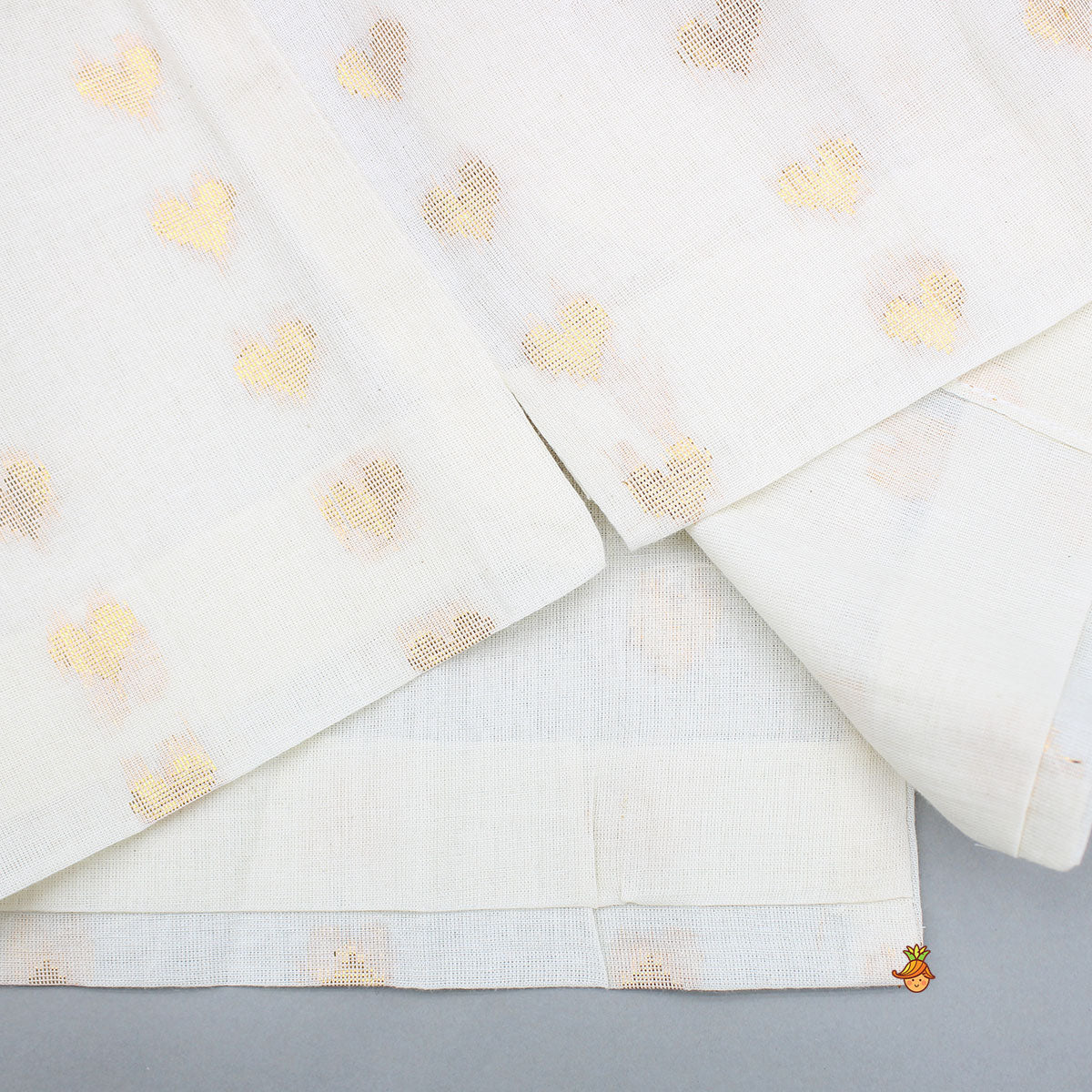Cream Kurta And Heart Embroidered Jacket With Pyjama - Image 8