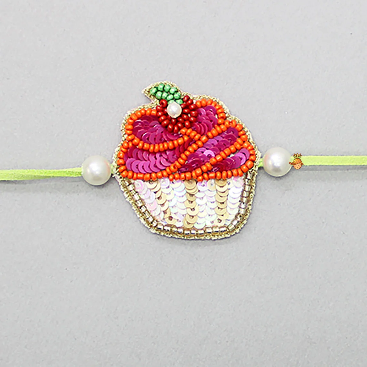 Cupcake Embroidered Rakhi - Image 3