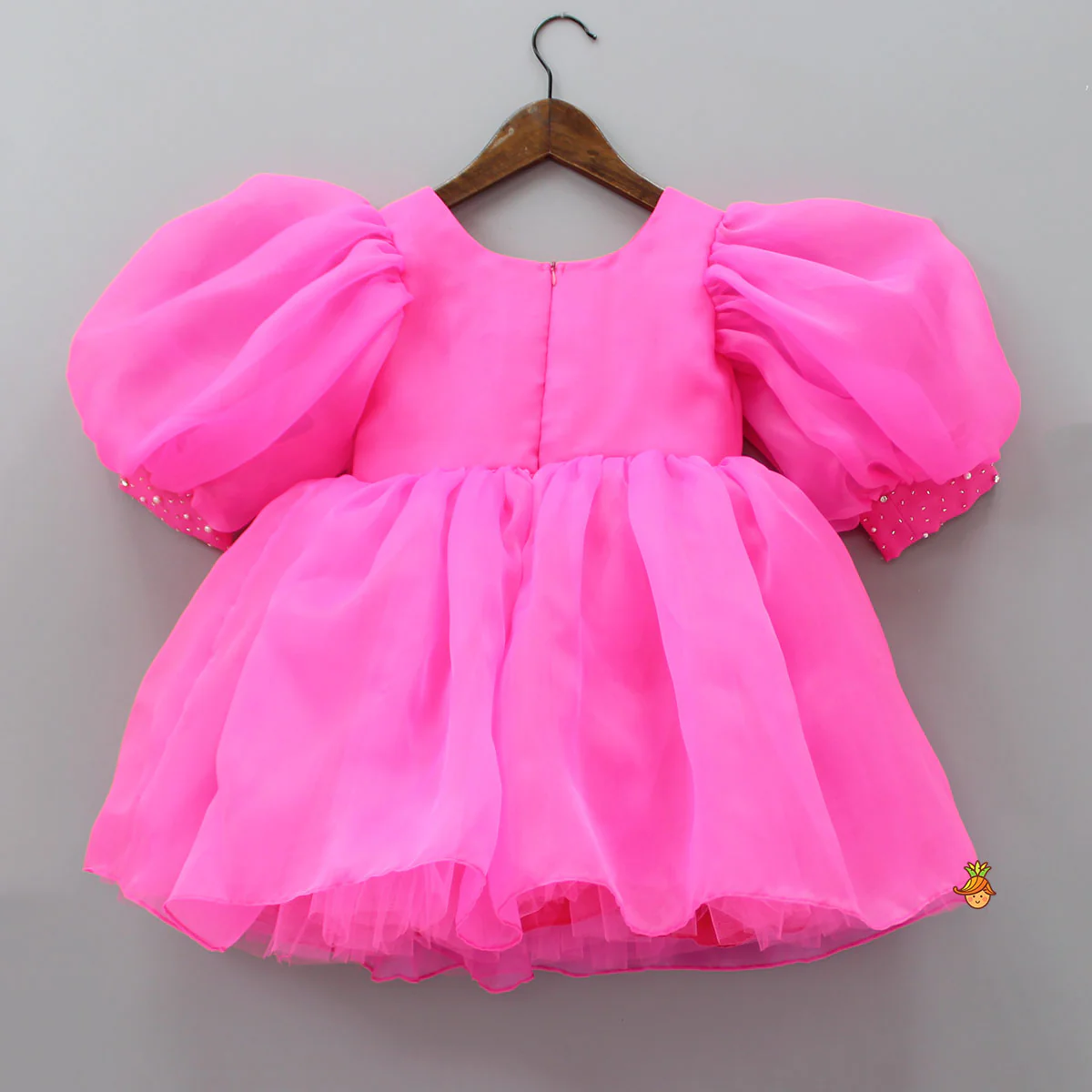 Cut Dana Embellished Gorgeous Pink Dress With Matching Swirled Hair Clip - Image 2