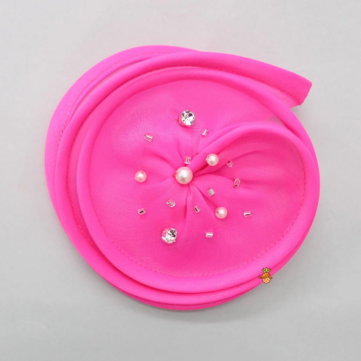 Cut Dana Embellished Gorgeous Pink Dress With Matching Swirled Hair Clip - Image 6