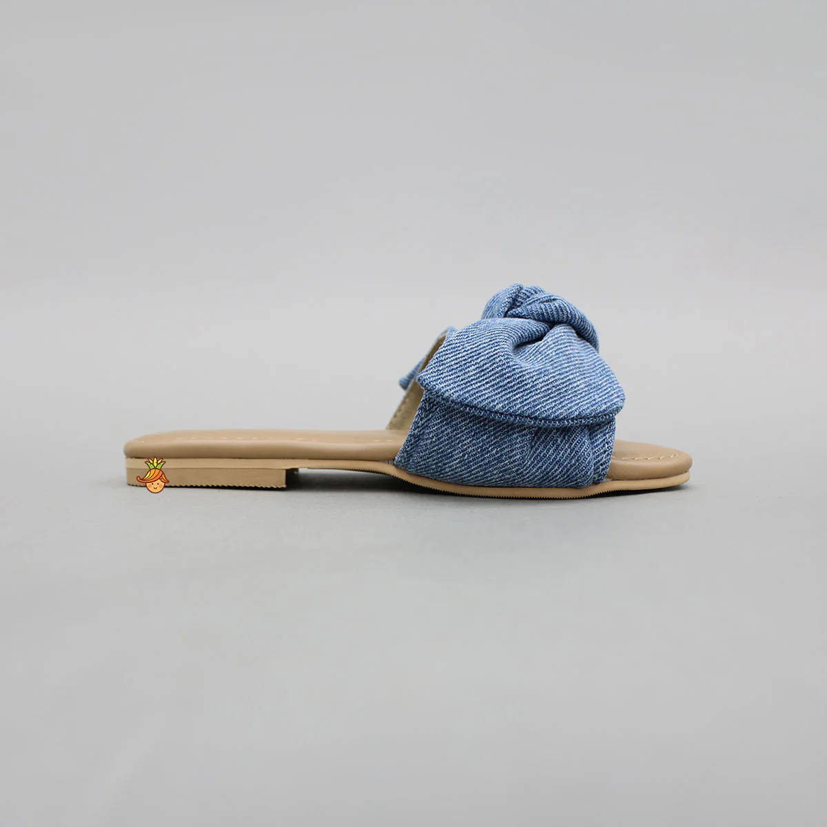 Cute Denim Bow Adorned Flats - Image 5