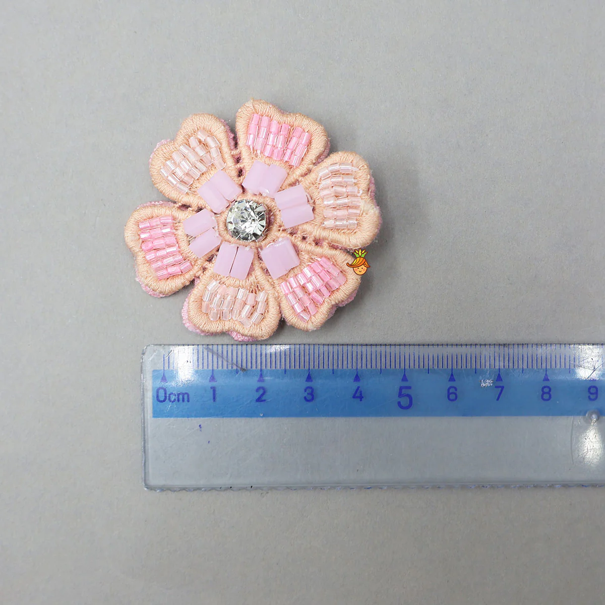 Cute Floral Embroidered Set of 4 Embellished Hair Clips - Image 7