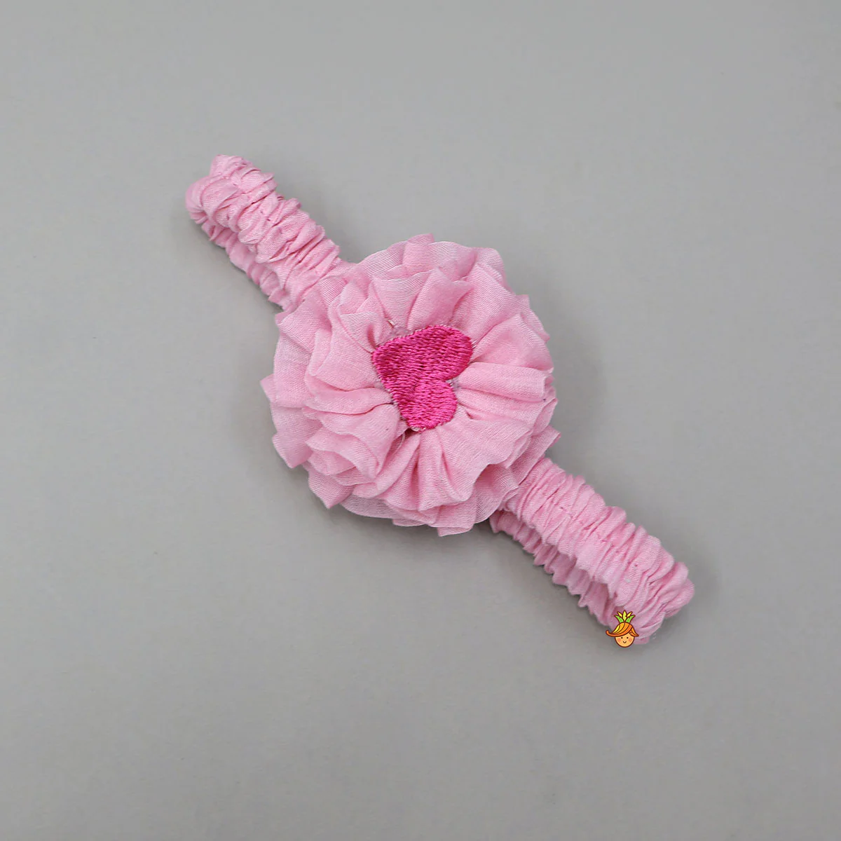 Cute Hearts Embroidered Tie Up Dress With Matching Headband - Image 6