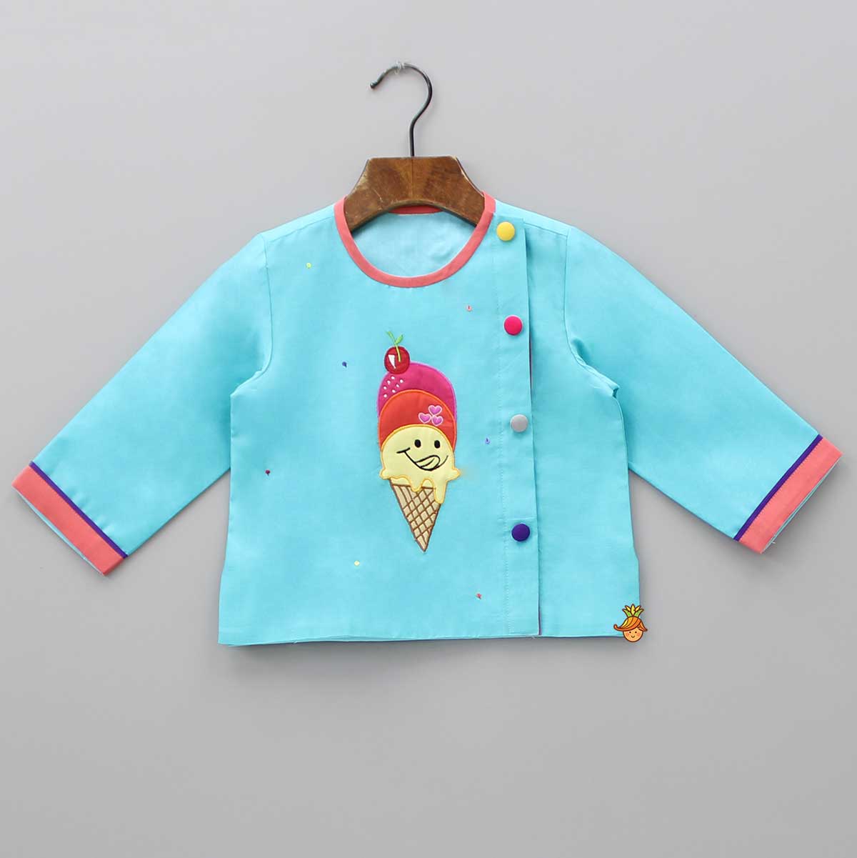 Cute Ice Cream Patch Work Top And Dhoti - Image 3