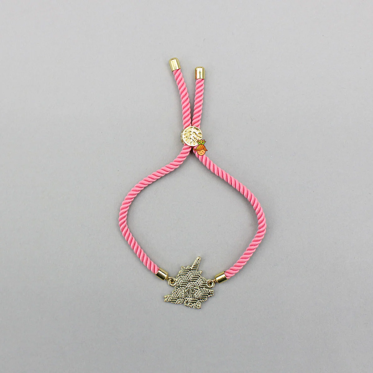 Cute Pink Unicorn Adjustable Rope String Rakhi - Image 2