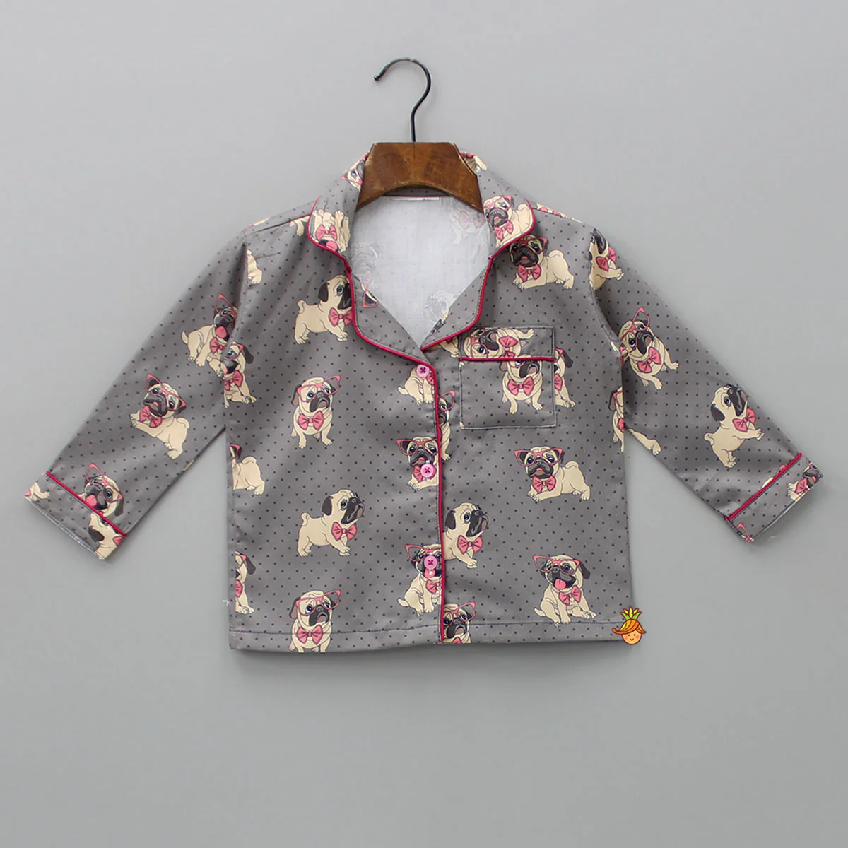 Cute Pug Printed Sleepwear - Image 3