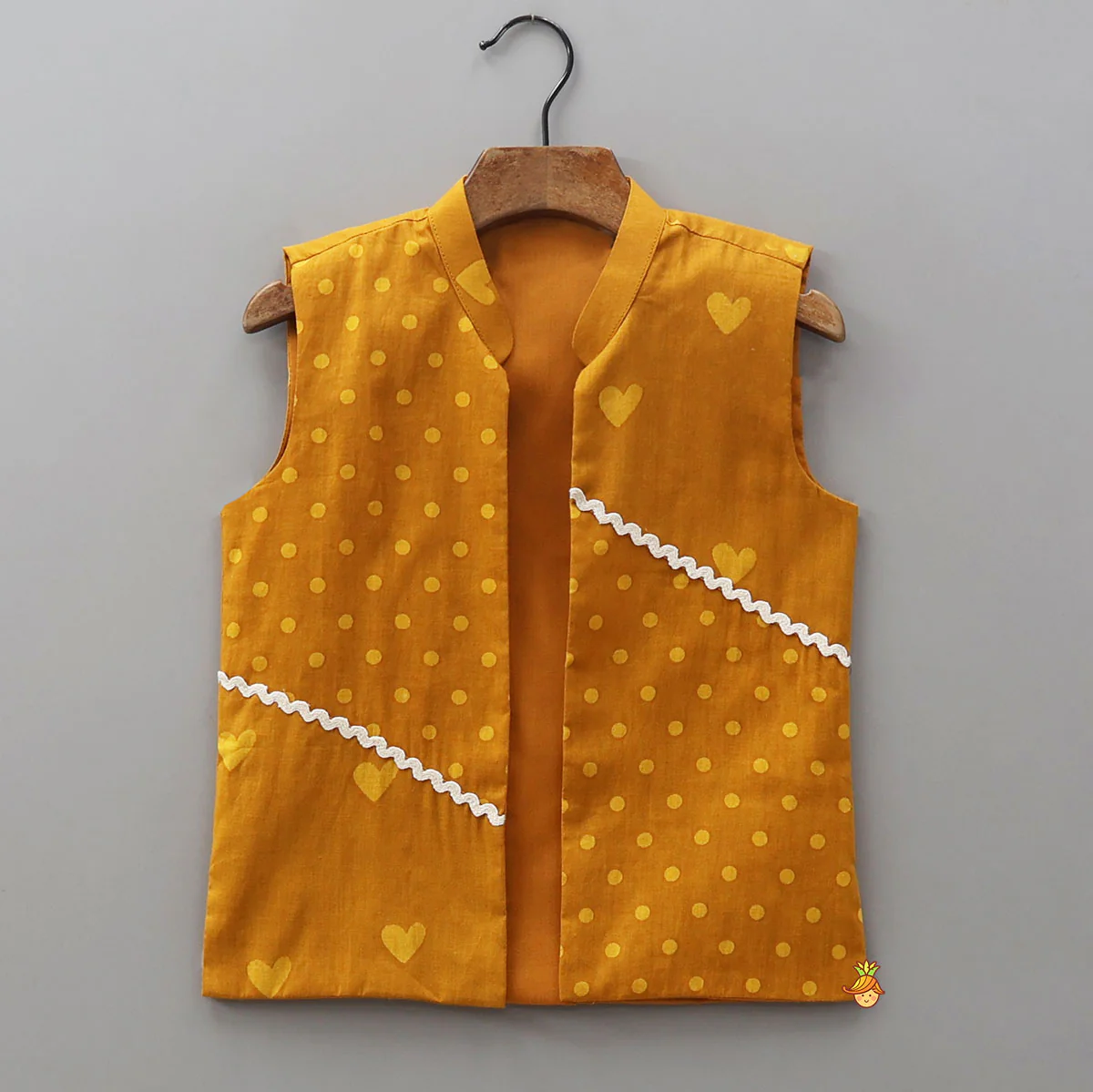 Cycle Print Kurta With Heart And Polka Dot Jacket With Pyjama - Image 6