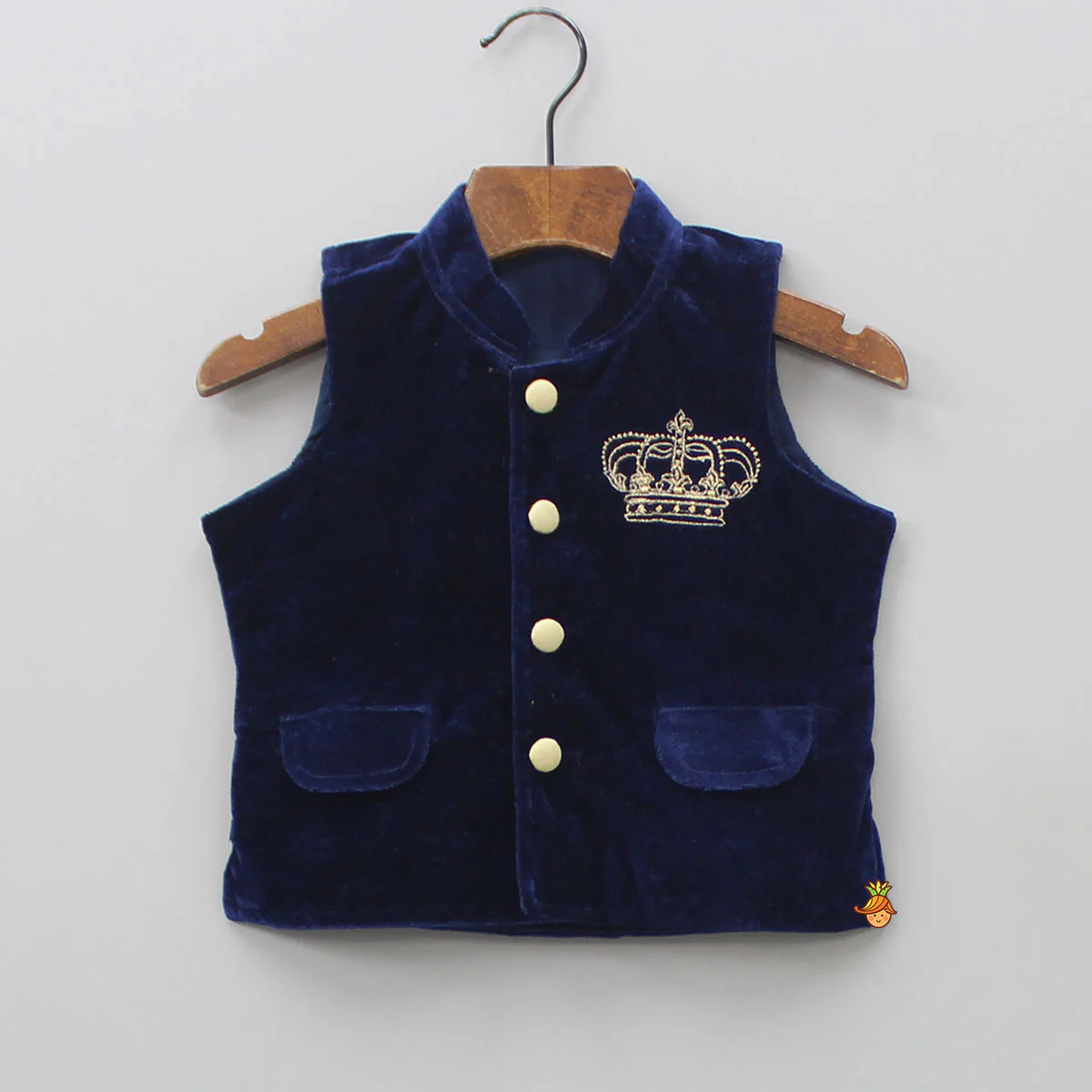 Dark Blue Velvet Jacket